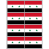 Drapeau Syrie (8 stickers - 9.5 x 6.3 cm) - Sticker/autocollant