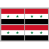 Drapeau Syrie (4 stickers - 9.5 x 6.3 cm) - Sticker/autocollant