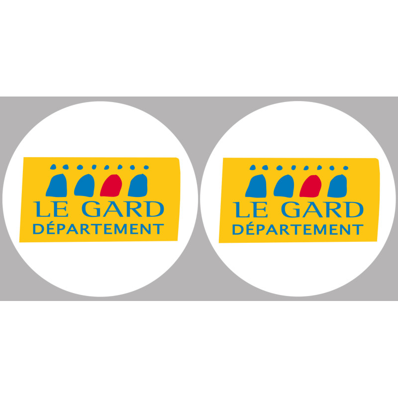 Département 30 le Gard (2 fois 10cm) - Sticker/autocollant