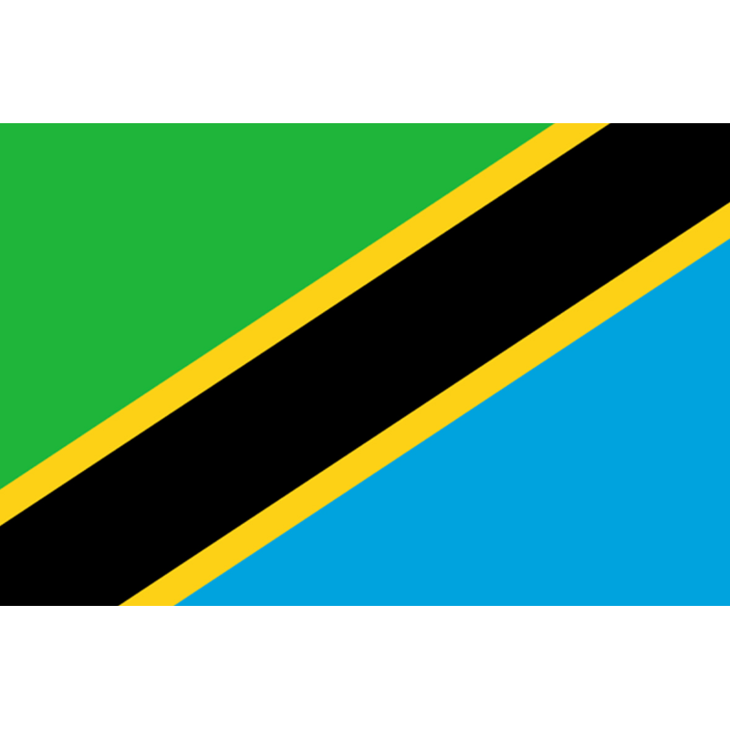 Drapeau Tanzanie (5 x 3.3 cm) - Sticker/autocollant