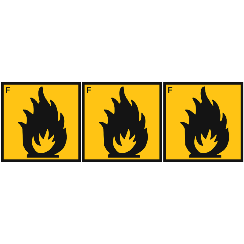 Facilement inflammable (3 stickers 5x5cm) - Sticker/autocollant