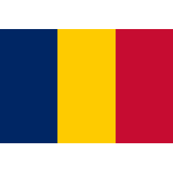 Drapeau Tchad (19.5 x 13 cm) - Sticker/autocollant