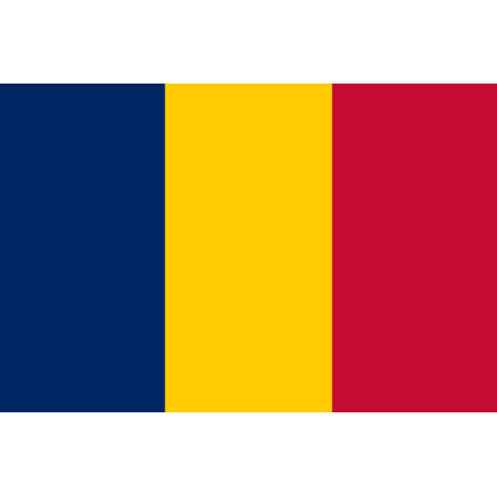 Drapeau Tchad (5 x 3.3 cm) - Sticker/autocollant