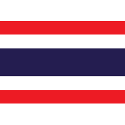 Drapeau Thaïlande (19.5 x 13 cm) - Sticker/autocollant