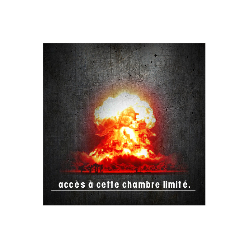 Accès chambre limite Nucléaire (15x15cm) - Sticker/autocollant