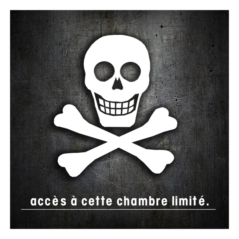 Accès chambre limite pirate (20x20cm) - Sticker/autocollant