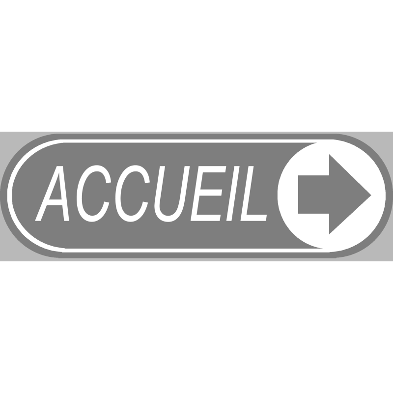 Accueil directionnel vers la droite (19x6cm) - Sticker/autocollant