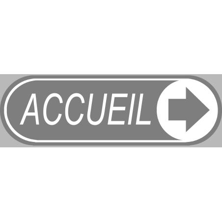 Accueil directionnel vers la droite (19x6cm) - Sticker/autocollant