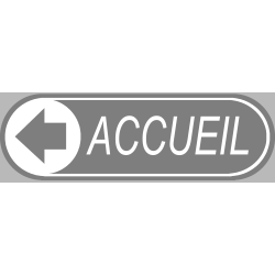 Accueil gris directionnel gauche (19x6cm) - Sticker/autocollant