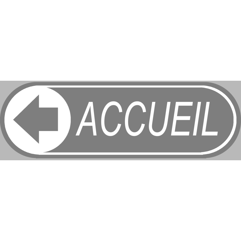 Accueil gris directionnel gauche (19x6cm) - Sticker/autocollant