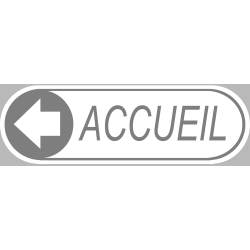 Accueil blanc directionnel gauche (19x6cm) - Sticker/autocollant