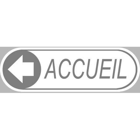 Accueil blanc directionnel gauche (19x6cm) - Sticker/autocollant