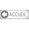 Accueil blanc directionnel gauche (19x6cm) - Sticker/autocollant