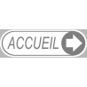 Accueil blanc directionnel droite (19x6cm) - Sticker/autocollant