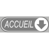 Accueil directionnel vers le bas (19x6cm) - Sticker/autocollant