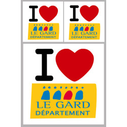 Département 30 le Gard (1fois 10cm / 2 fois 5cm) - Sticker/autocollan