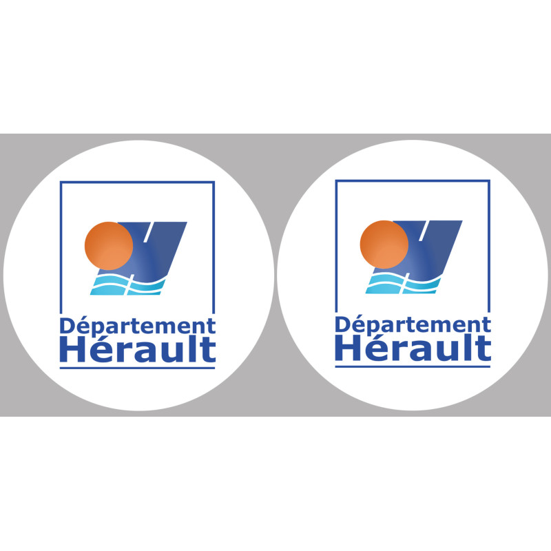 Département 34 l'Hérault (2 fois 10cm) - Sticker/autocollant