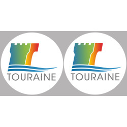 Département 37 Touraine (2 fois 10cm) - Sticker/autocollant