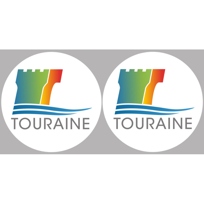 Département 37 Touraine (2 fois 10cm) - Sticker/autocollant