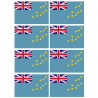 Drapeau Tuvalu (8 stickers - 9.5 x 6.3 cm) - Sticker/autocollant