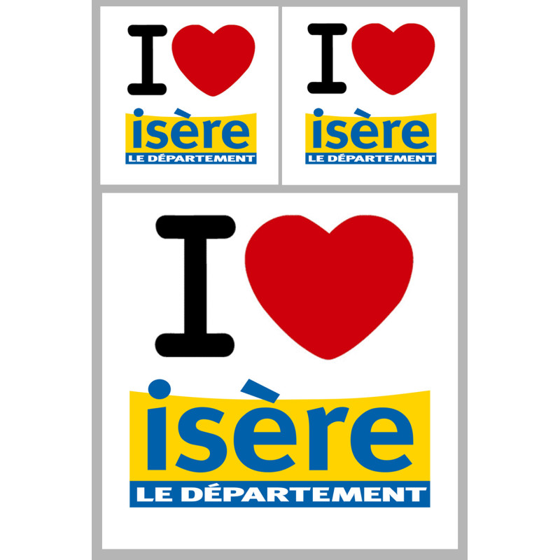 Département 38 l'Isère (1fois 10cm / 2 fois 5cm) - Sticker/autocolla