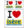 Département 38 l'Isère (1fois 10cm / 2 fois 5cm) - Sticker/autocolla