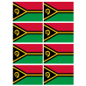 Drapeau Vanuatu (8 stickers - 9.5 x 6.3 cm) - Sticker/autocollant