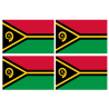 Drapeau Vanuatu (4 stickers - 9.5 x 6.3 cm) - Sticker/autocollant