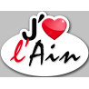 j'aime l'Aine (5x3.7cm) - Sticker/autocollant