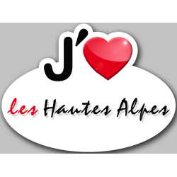 j'aime les Hautes-Alpes (5x3.7cm) - Sticker/autocollant