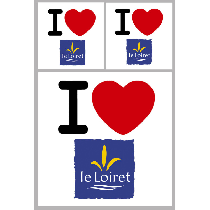 Département 45 le Loiret (1fois 10cm / 2 fois 5cm) - Sticker/autocoll