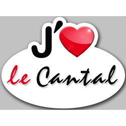 j'aime le Cantal (5x3.7cm) - Sticker/autocollant