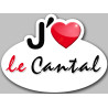 j'aime le Cantal (5x3.7cm) - Sticker/autocollant