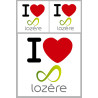 Département 48 la Lozère (1fois 10cm / 2 fois 5cm) - Sticker/autocol