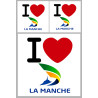 Département 50 la Manche (1fois 10cm / 2 fois 5cm) - Sticker/autocoll