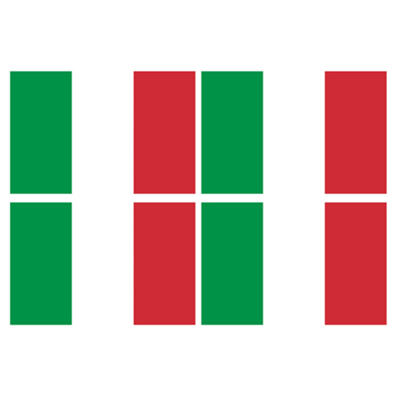 Drapeau Italie (4 fois 9.5 x 6.3 cm) - Sticker/autocollant