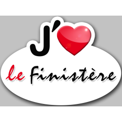 j'aime le Finistère (5x3.7cm) - Sticker/autocollant