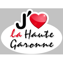 j'aime la Haute-Garonne (5x3.7cm) - Sticker/autocollant