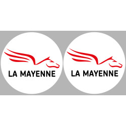 Département 53 la Mayenne (2 fois 10cm) - Sticker/autocollant