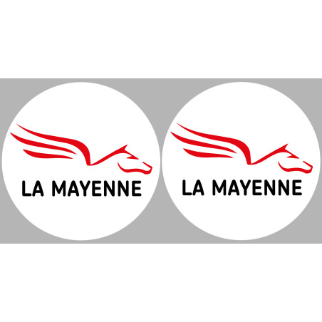 Département 53 la Mayenne (2 fois 10cm) - Sticker/autocollant