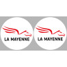 Département 53 la Mayenne (2 fois 10cm) - Sticker/autocollant