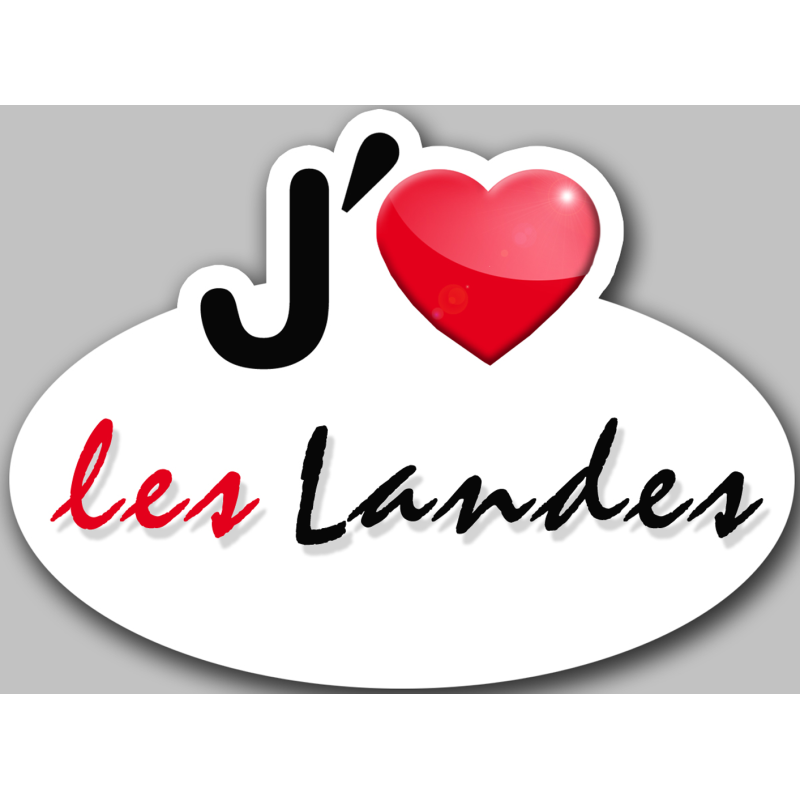 j'aime les Landes (5x3.7cm) - Sticker/autocollant