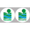 Département 57 la Moselle (2 fois 10cm) - Sticker/autocollant