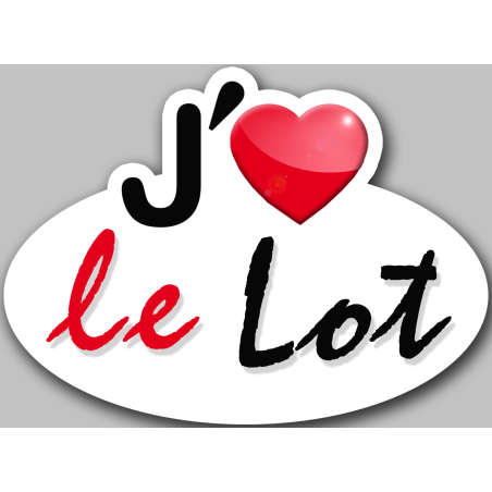 j'aime le Lot (5x3.7cm) - Sticker/autocollant