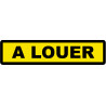 A louer fond jaune (30x7cm) - Sticker/autocollant