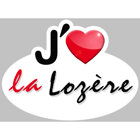 j'aime la Lozère (5x3.7cm) - Sticker/autocollant