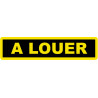 A louer fond noir (30x7cm) - Sticker/autocollant