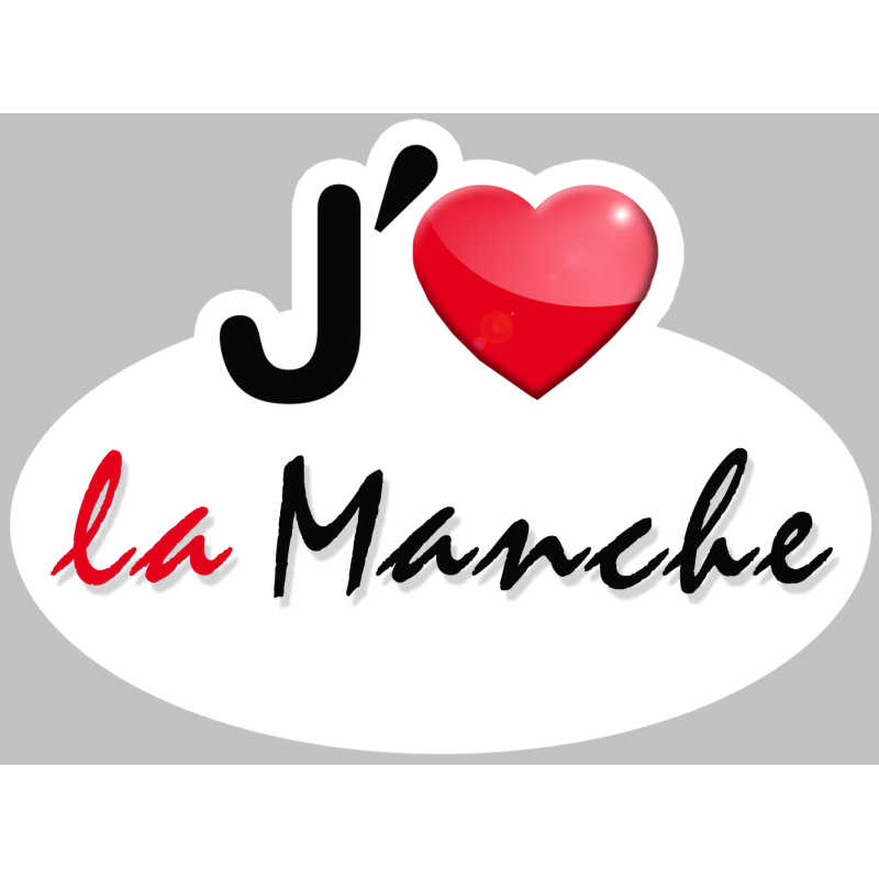 j'aime la Manche (5x3.7cm) - Sticker/autocollant