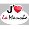 j'aime la Manche (5x3.7cm) - Sticker/autocollant