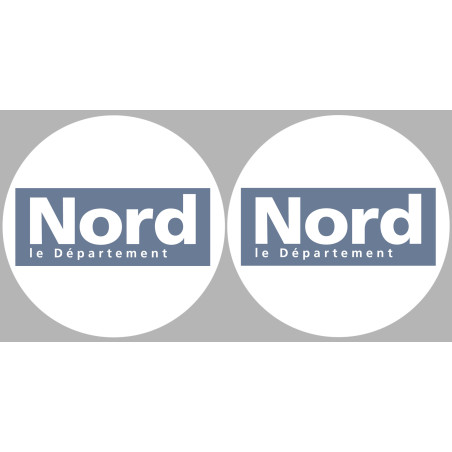 Département 59 le Nord (2 fois 10cm) - Sticker/autocollant